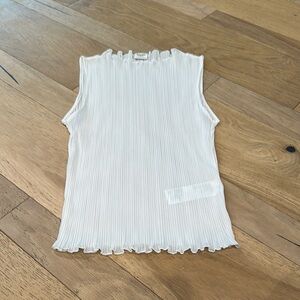 Abercrombie Elegant Cream Sleeveless Top